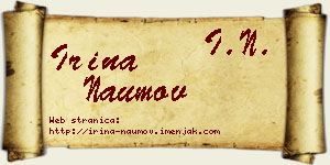 Irina Naumov vizit kartica